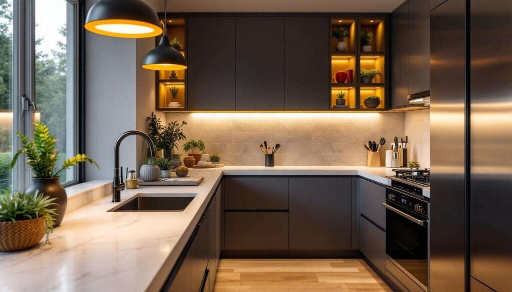 Né lampadari né faretti, questa tendenza illumina la cucina perfettamente