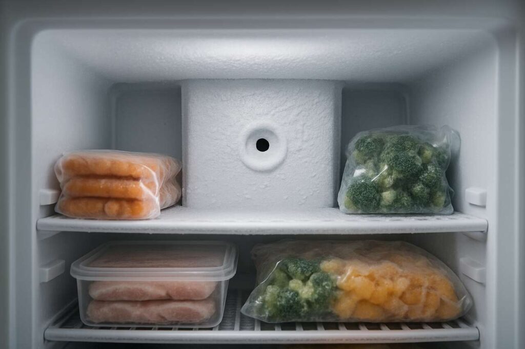 Il piccolo buco nel congelatore: a cosa serve davvero e perché non va mai coperto